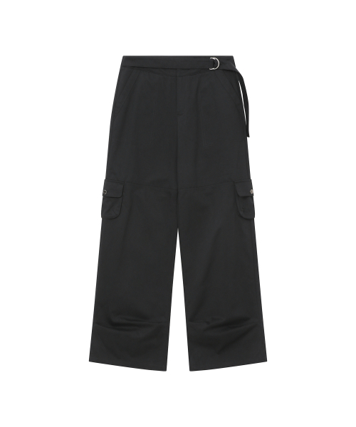 Belted cargo pants BLACK