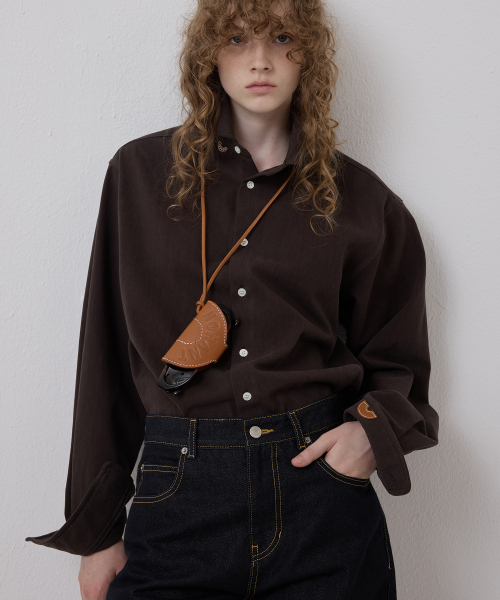 WIRE OXFORD SHIRT BROWN