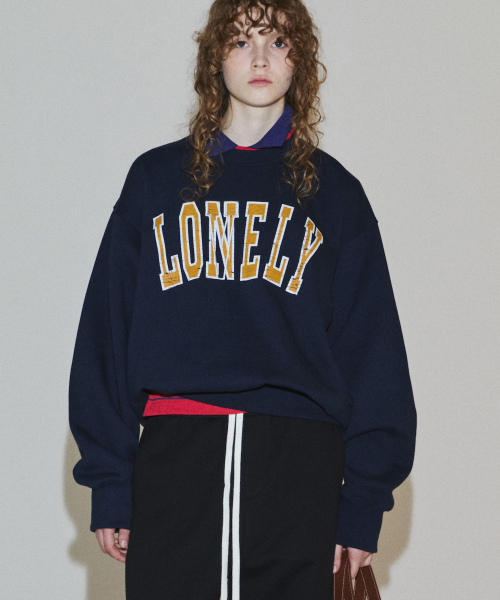 LONELY/LOVELY CRACK SWEATSHIRT NAVY