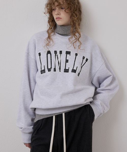 LONELY/LOVELY CRACK SWEATSHIRT ASH GRAY