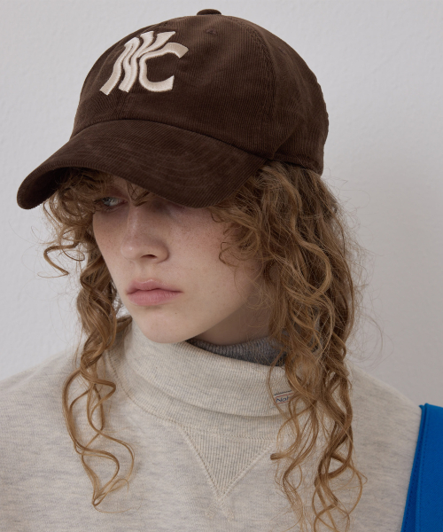 WAVE CITY NYC CORDUROY BALL CAP BROWN