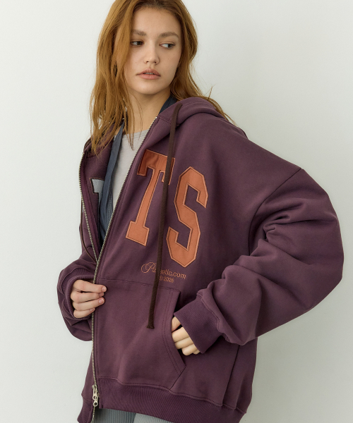 PNTS Soft Zip-up Hoodie (WINE)