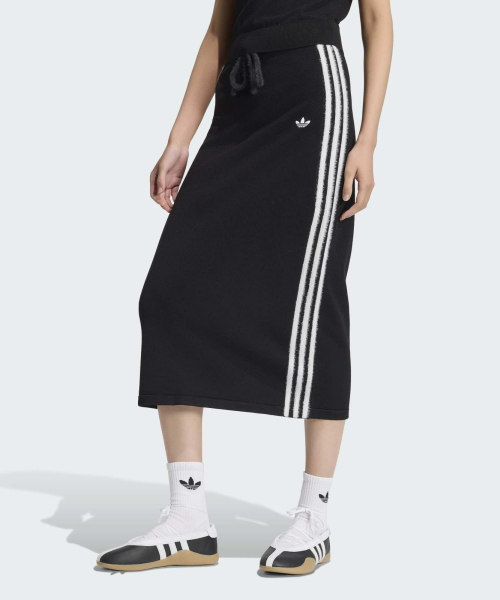 KNIT SKIRT BLACK/WHITE