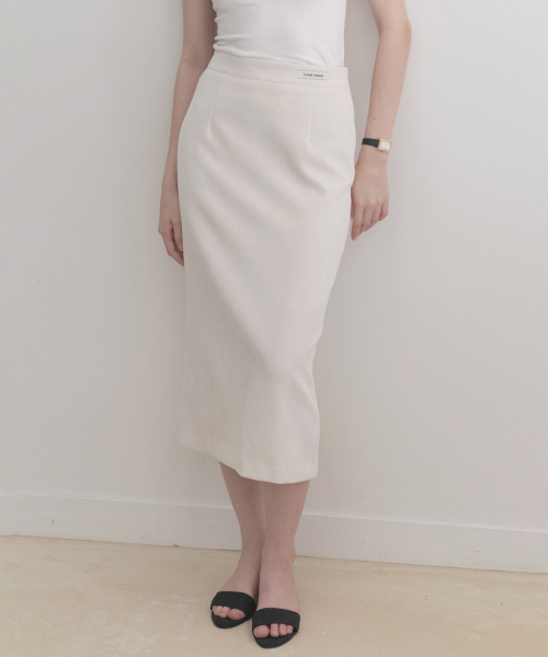 Les corduroy skirt (ivory)