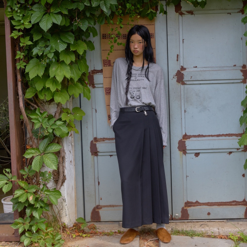 Offset Maxi Skirt / Black