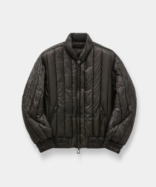 Quilted Softshell Shawl Collar Jumper (Grayish Brown)