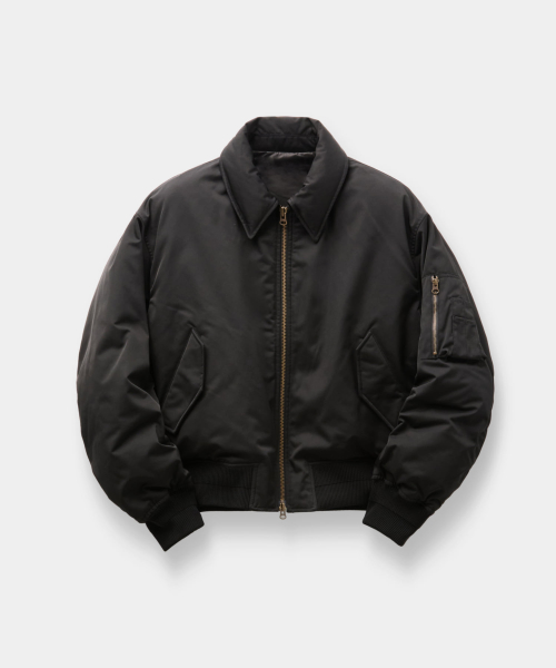 Collar-Neck Down Puffer (Black)