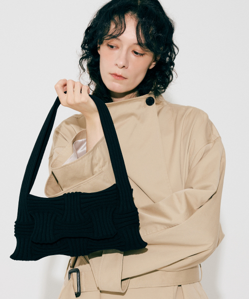 Bow Flap Bag Black