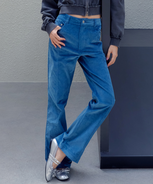 WOMAN CORDUROY BOOTS CUT PANTS