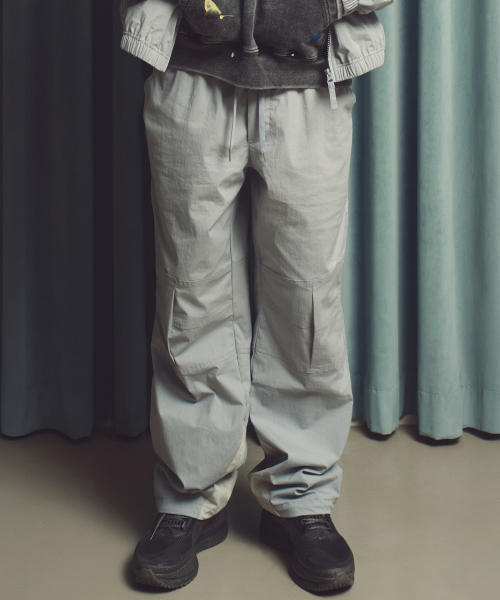 NYLON COLOR BLOCK JOGGER PANTS
