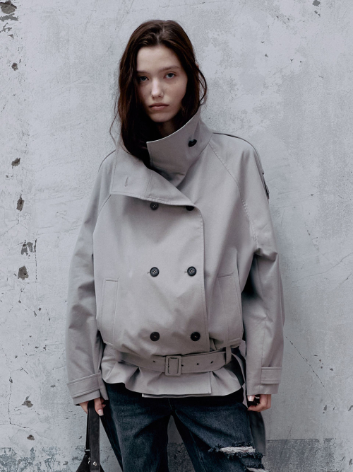 Belted Half Trench Jacket VW6AR902_2color