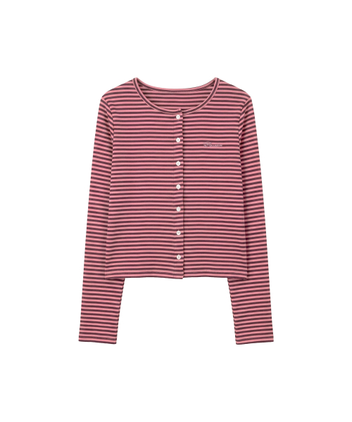 마고 스트라이프 가디건_핑크 & 퍼플 Margo Stripe Cardigan_Pink & Purple