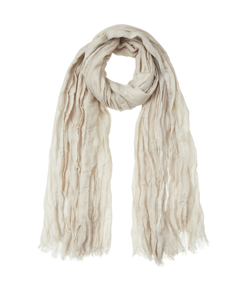 WRINKLE SCARF IN OATMEAL