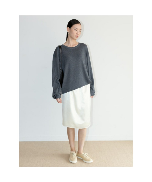[Unisex] Cash Round Knit Top Grey (TA6751U023)