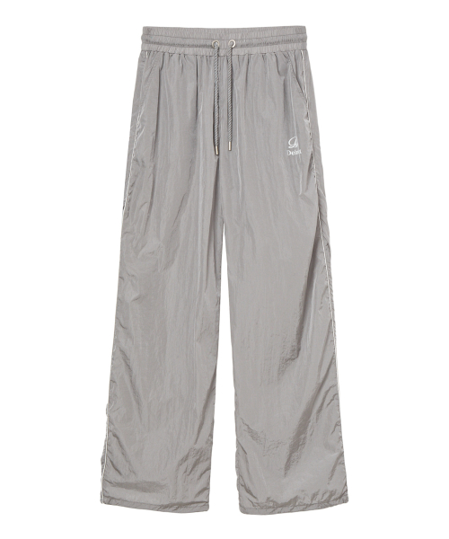 DRAWSTRING NYLON PANTS IN GREY