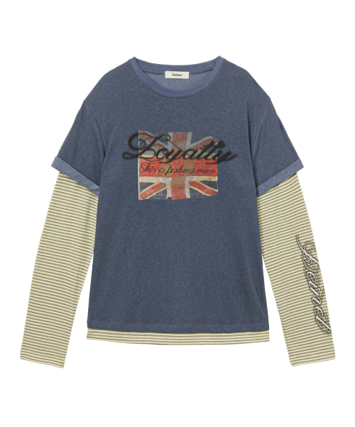 LAYERED VINTAGE LONG SLEEVE IN NAVY