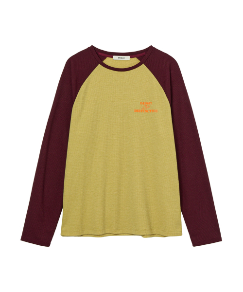 WAFFLE RAGLAN LONG SLEEVE IN GREEN
