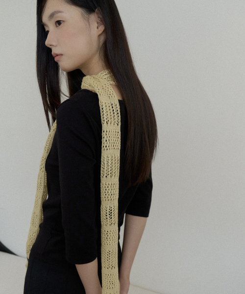 Sequin Crochet Scarf (yellow)