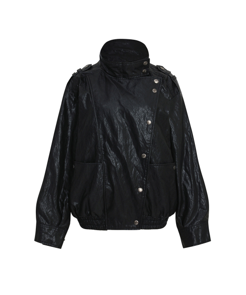 DUSK LEATHER JACKET black
