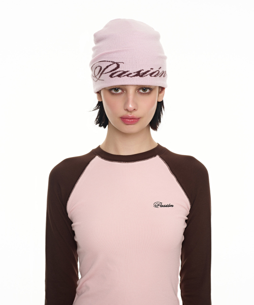 듀얼 팝 스트라이프 비니_핑크 Dual Pop Stripe Beanie_Pink