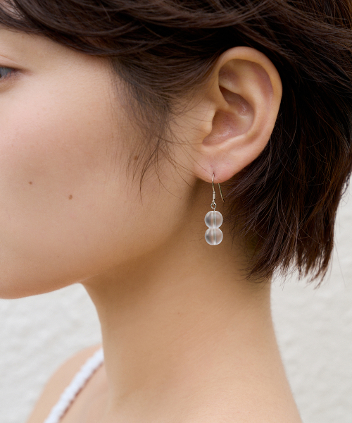 two ball crystal earring