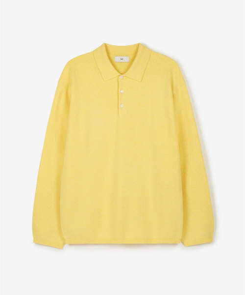 Cashmere Blended Essential Polo Knit Top (Lemon) TNSW6F110Y2