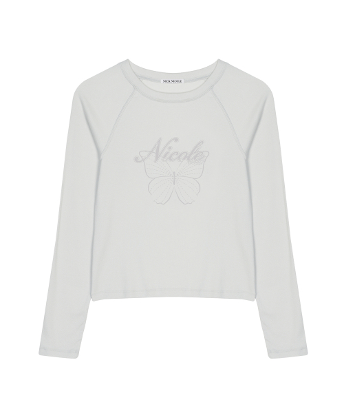 NICOLE BUTTERFLY RAGLAN TOP_GRAY