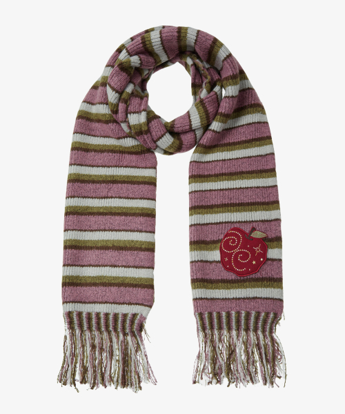 STRIPE TASSEL MUFFLER [PURPLE]