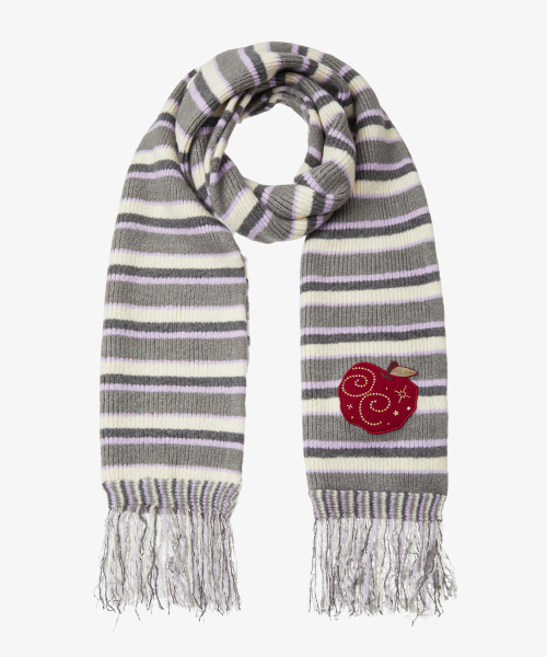 STRIPE TASSEL MUFFLER [GREY]
