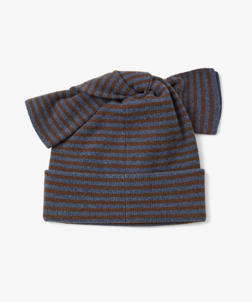 PILED LONG BEANIE [BLUE]