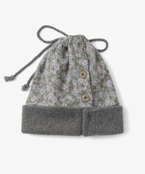 FLEECE NECK WARMER BEANIE [KHAKI]