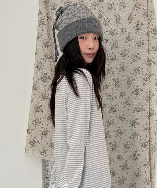 FLEECE NECK WARMER BEANIE [KHAKI]