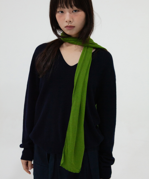 soft tencel long scarf - green