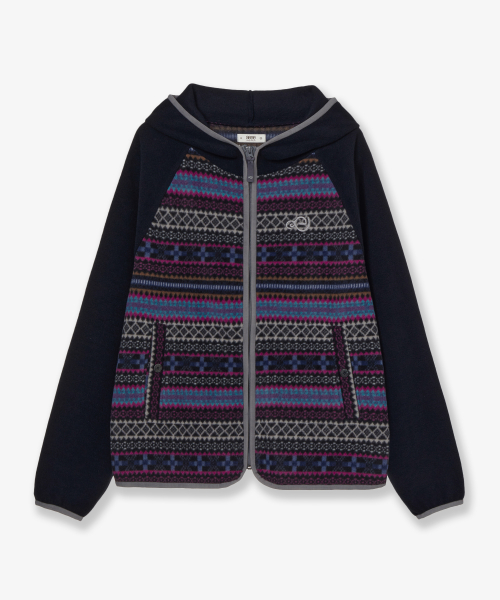 SOFT FLEECE ZIP UP HOODIE [NAVY]