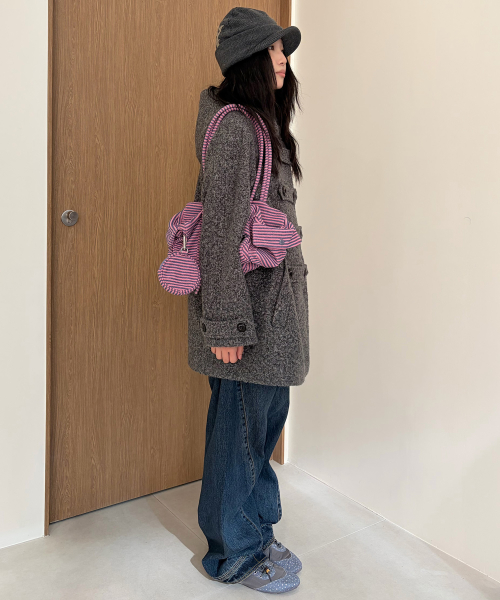 BIG BUTTON HALF COAT [CHARCOAL]