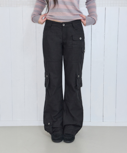MULTI POCKET CARGO PT BLACK