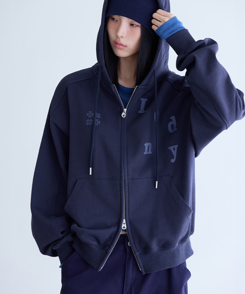 Londy Hoodie Zip-up, NAVY