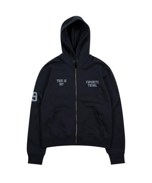T.I.F Hooded Zip-Up Navy