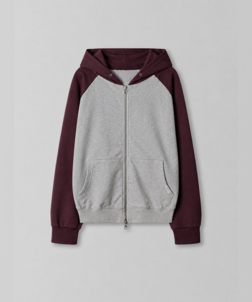 Dusty Raglan Hoodie_Melange Gray