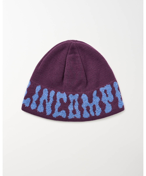 PomPom Logo Jacquard Beanie (Purple)