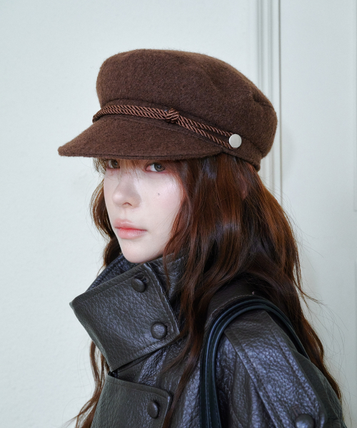 Wool Knotted Rope Marin Cap (Brown)