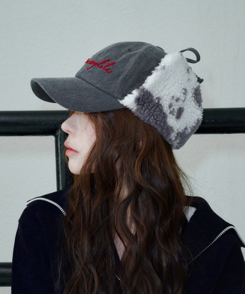 Dalmasian Earflap Cap (Charcoal)