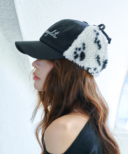 Dalmasian Earflap Cap (Black)