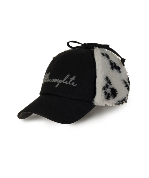 Dalmasian Earflap Cap (Black)