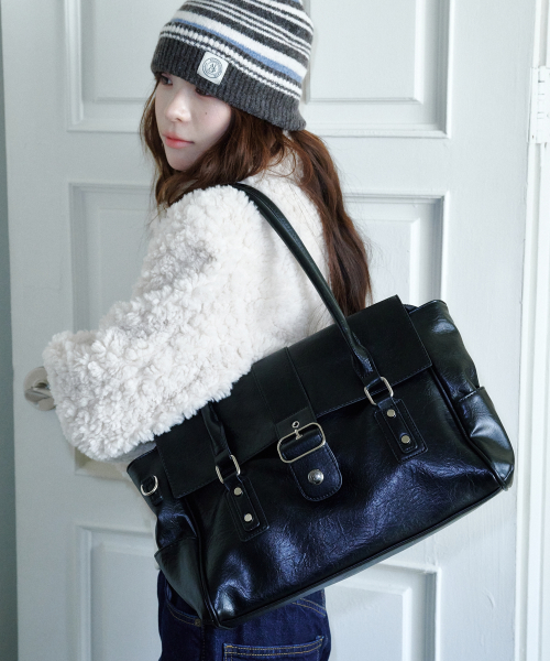 Cleo Loose Shoulder Bag (Black)