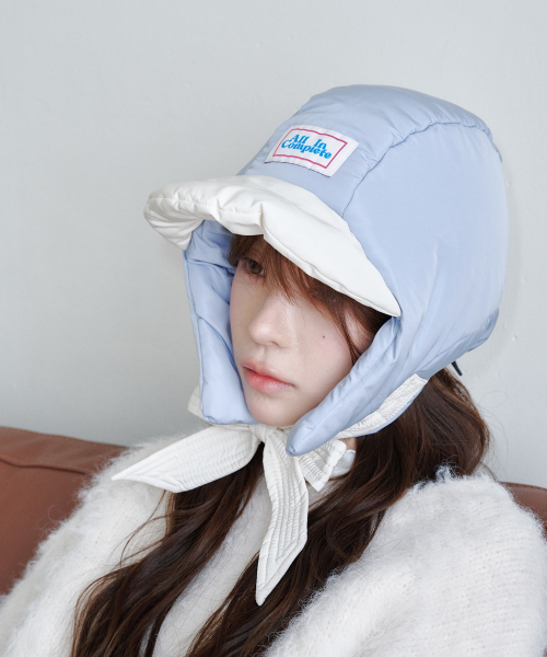 Panda Padding Balaclava (Ivory & Sky Blue)