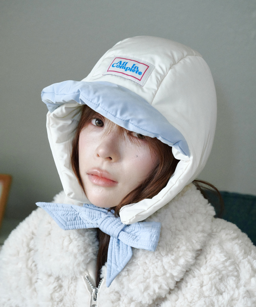 Panda Padding Balaclava (Sky Blue & Ivory)