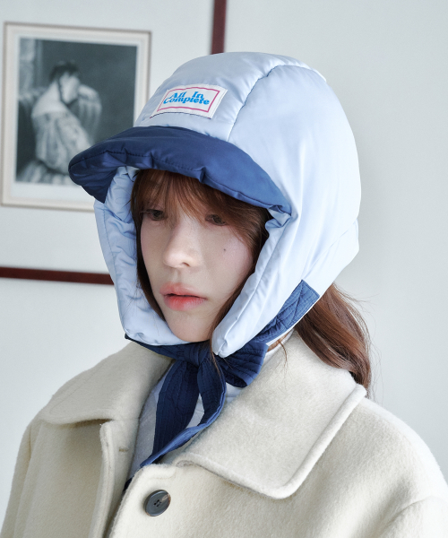 Panda Padding Balaclava (Navy & Sky Blue)