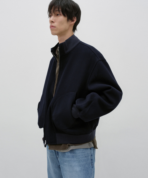 Tasmania Wool Tanker Jacket NAVY