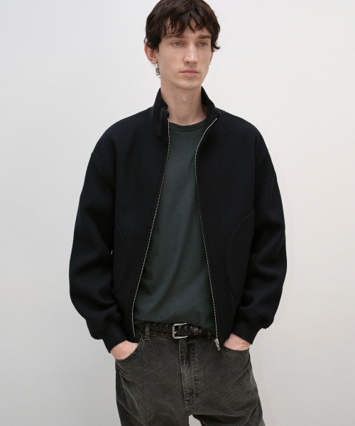 Tasmania Wool Tanker Jacket BLACK